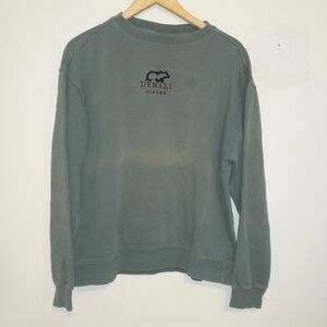 Vtg Denali Alaska Sweatshirt-Large-Embroidered Bear-Suttons Sportswear-Distresse